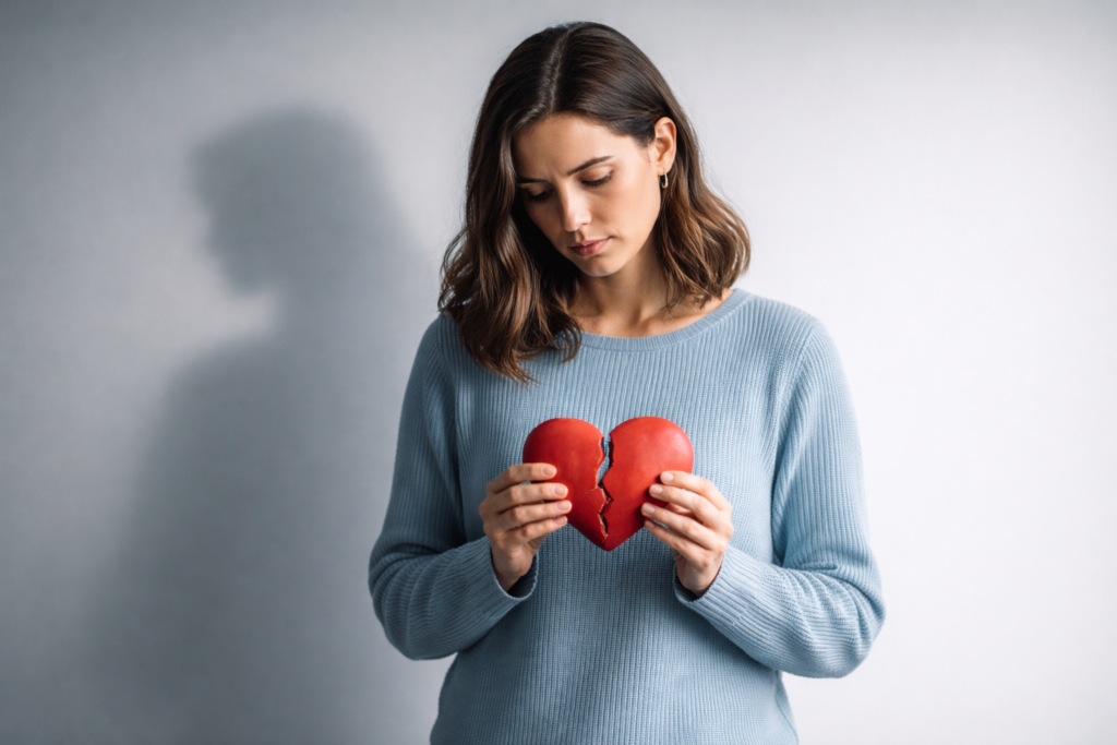 A Woman affected with Betrayal Trauma